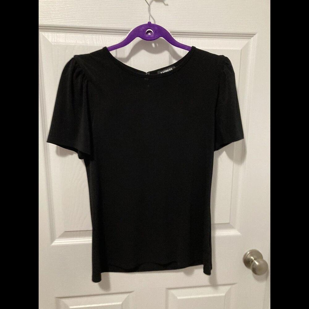 Express Women's Large Short Sleeved Blouse w/Key Hole Back